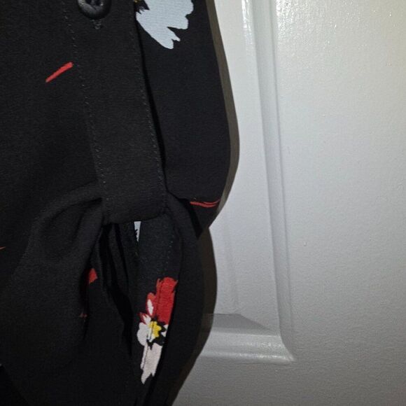 41 Hawthorn Freeman Split Neck Blouse XL | Black - Picture 7 of 7